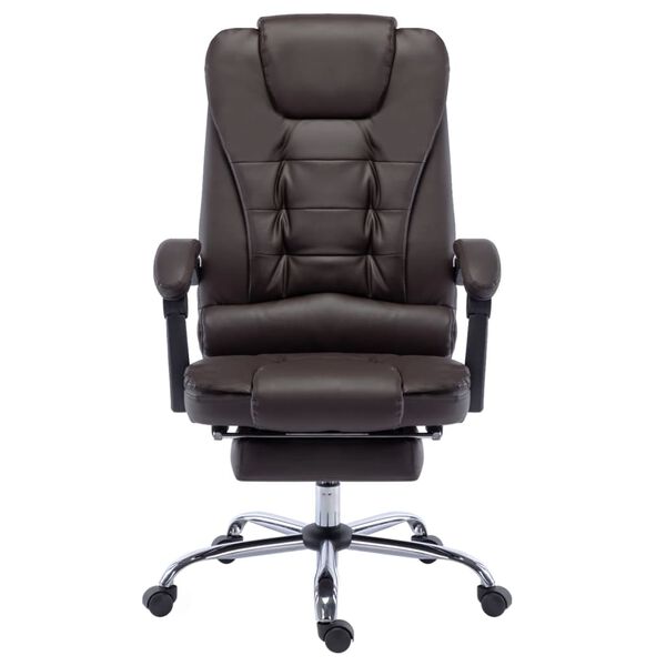 vidaXL Πολυθρόνα Γραφείου Καφέ από Συνθετικό Δέρμα