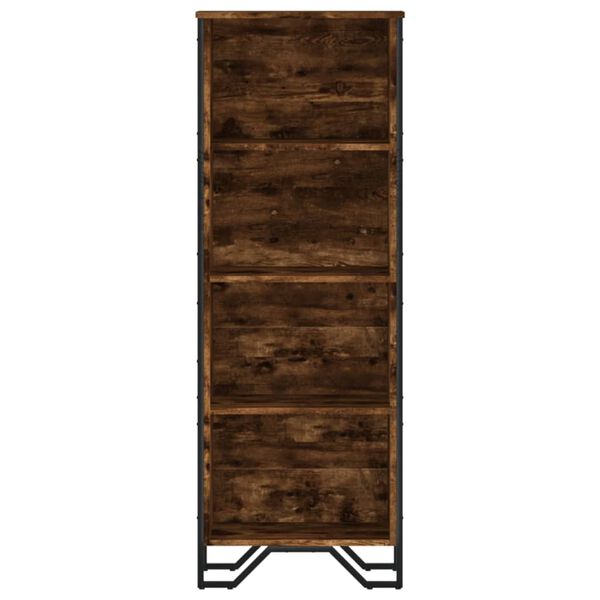 vidaXL Βιβλιοθήκη Καπνιστή Δρυς 50x31x137,5 εκ. από Επεξεργασμένο Ξύλο