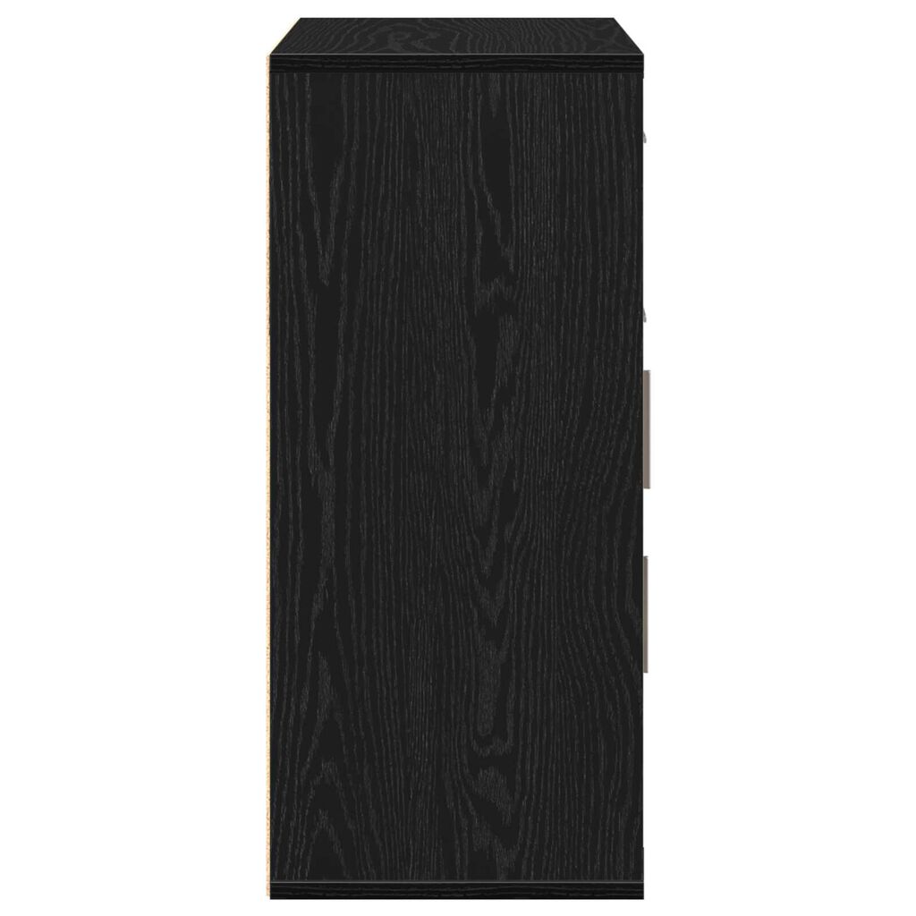 vidaXL Πλαϊνό γραφείο Μαύρη δρυς 60 x 31 x 70 εκ Επεξεργασμένο ξύλο