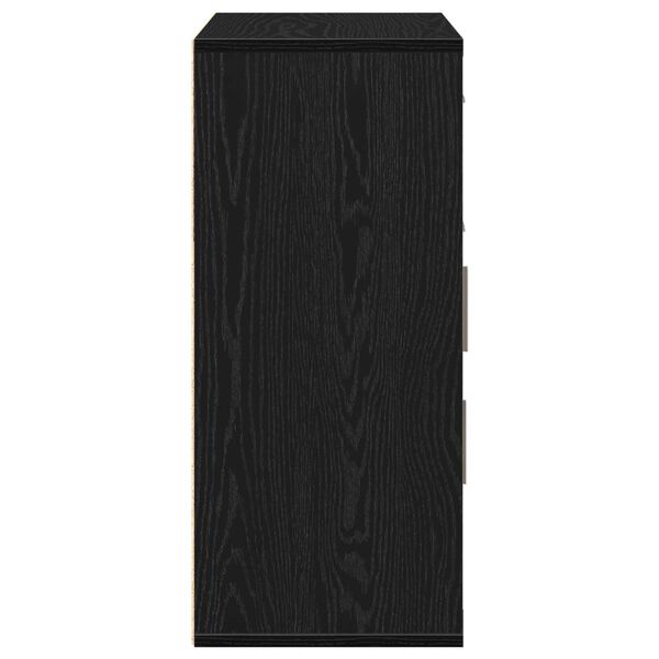 vidaXL Πλαϊνό γραφείο Μαύρη δρυς 60 x 31 x 70 εκ Επεξεργασμένο ξύλο