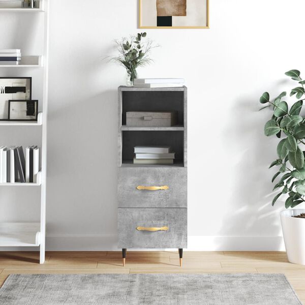 vidaXL Ντουλάπι Γκρι Σκυροδέματος 34,5x34x90 εκ. Επεξεργασμένο Ξύλο