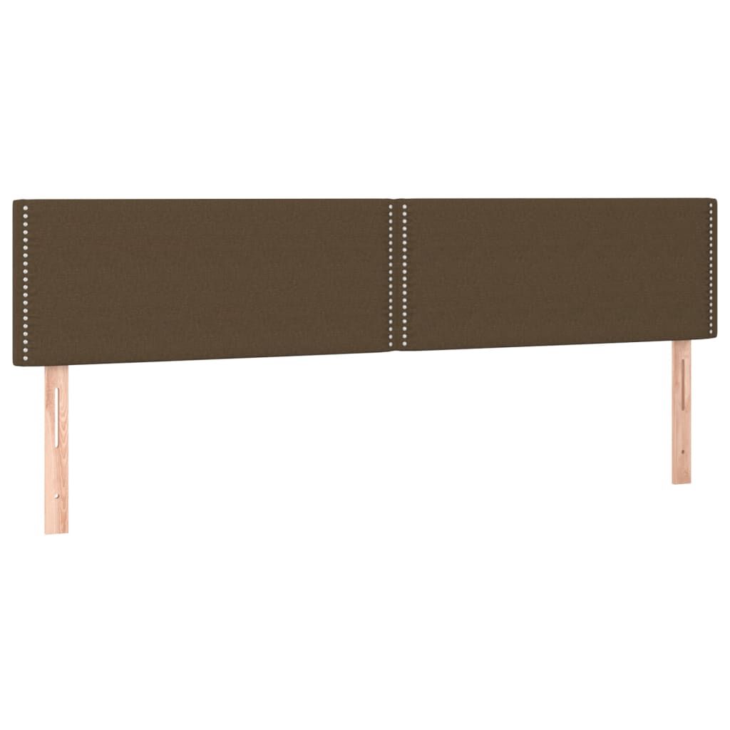 vidaXL Κρεβάτι Boxspring με Στρώμα Σκούρο Καφέ 160x200 εκ Υφασμάτινο