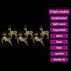 vidaXL LED Ρούντερ με 180 LED 6 pcs Χρυσό PET