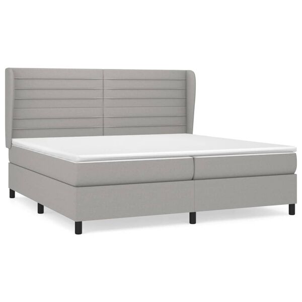 vidaXL &Kappa;&rho;&epsilon;&beta;ά&tau;&iota; Boxspring &mu;&epsilon; &Sigma;&tau;&rho;ώ&mu;&alpha; &Alpha;&nu;&omicron;&iota;&chi;&tau;ό &Gamma;&kappa;&rho;&iota; 200x200 &epsilon;&kappa;. &Upsilon;&phi;&alpha;&sigma;&mu;ά&tau;&iota;&nu;&omicron;