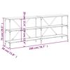 vidaXL Τραπέζι Κονσόλα Μαύρο 200 x 30 x 75 εκ. Επεξεργ. Ξύλο/Σίδηρος