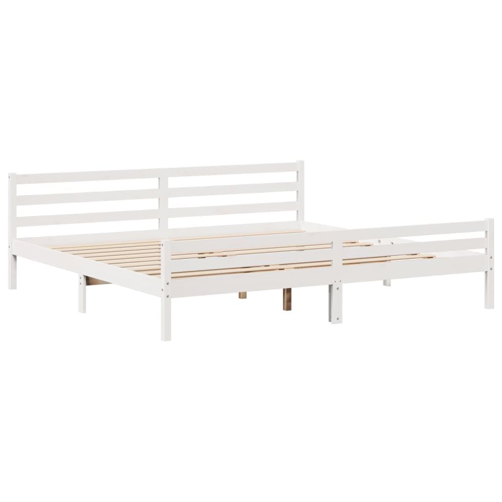 vidaXL Κρεβάτι Βιβλιοθήκη Χωρίς Στρώμα 180x200 εκ Μασίφ Ξύλο Πεύκου