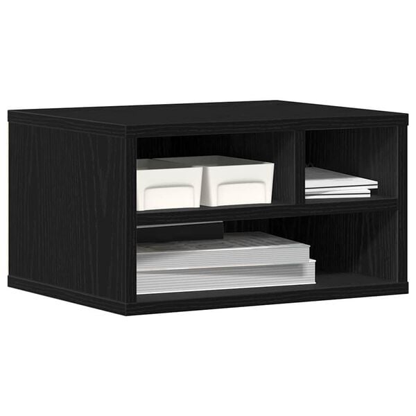 vidaXL Σταντ Εκτυπωτή Μαύρη δρυς 40 x 32 x 22.5 εκ Επεξεργασμένο ξύλο