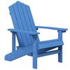 vidaXL Καρέκλες Κήπου Adirondack Γαλάζιες από HDPE με Τραπεζάκι