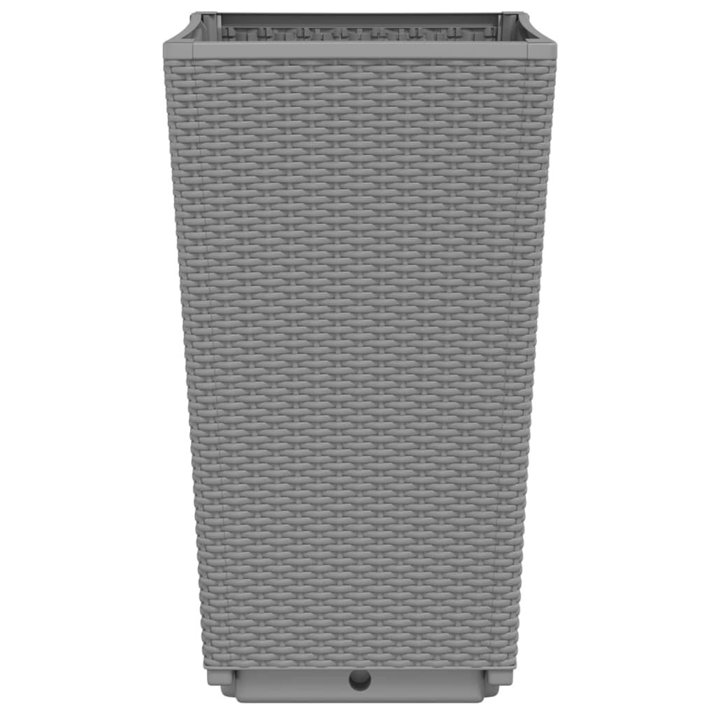 vidaXL Ζαρντινιέρες 4 τεμ. Αν. Γκρι 32,5x32,5x57 εκ. Πολυπροπυλένιο