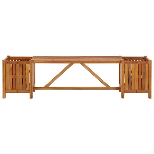 vidaXL Πάγκος Κήπου με 2 Γλάστρες 150x30x40 εκ. από Μασίφ Ξύλο Ακακίας