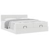 vidaXL Οθωμανικό κρεβάτι με στρώματα Λευκό 180x200cm Faux Leather