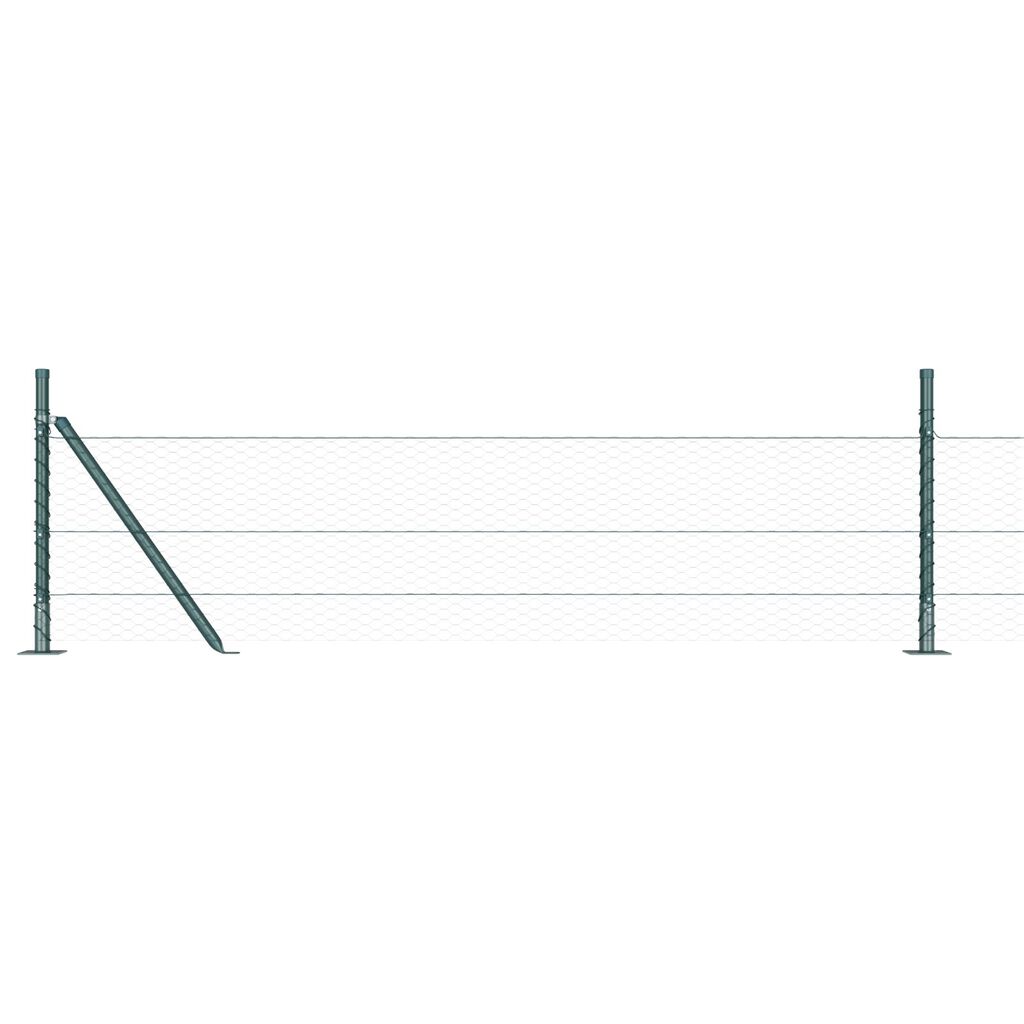 vidaXL Hexagon Fence Πράσινο 0.5x10 μ Χάλυβας