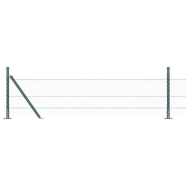 vidaXL Hexagon Fence Πράσινο 0.5x10 μ Χάλυβας
