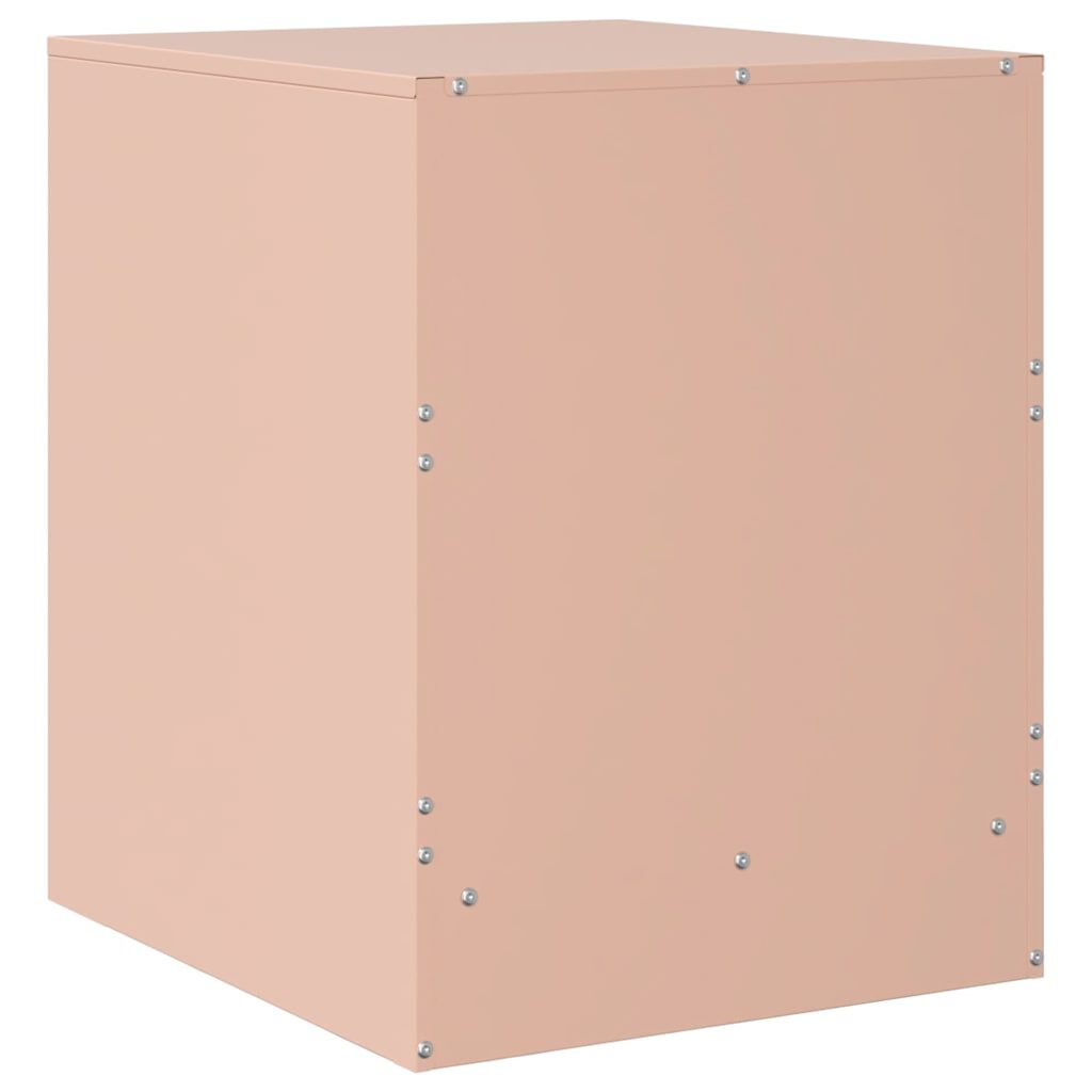 vidaXL Κομοδίνο Ροζ 34,5 x 39 x 44 εκ. από Χάλυβα