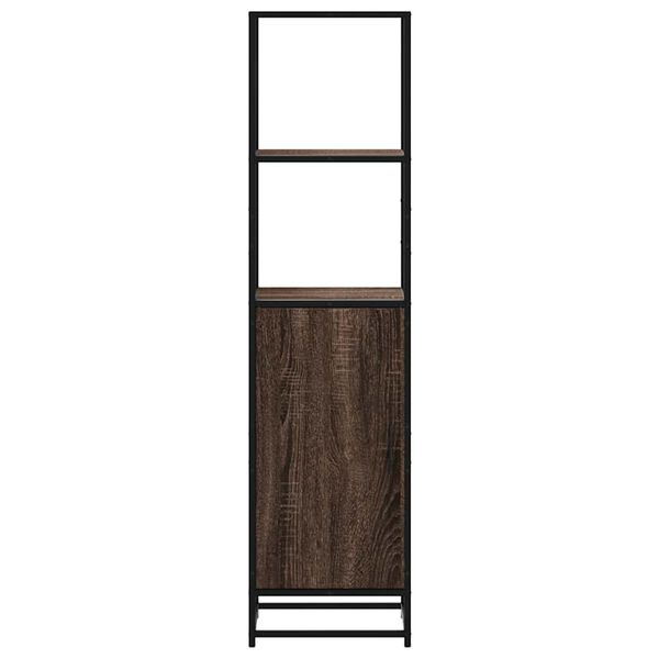 vidaXL Highboard καφέ δρυς Κατασκευασμένο ξύλο και μέταλλο