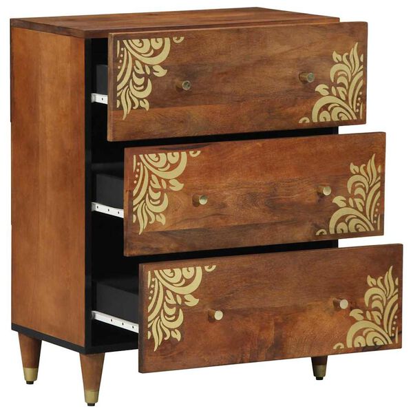 vidaXL Πλαϊνό γραφείο Καφέ 60 x 33 x 75 cm Στερεό ξύλο μάνγκο