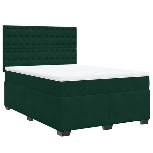 vidaXL &Kappa;&rho;&epsilon;&beta;ά&tau;&iota; Boxspring &mu;&epsilon; &Sigma;&tau;&rho;ώ&mu;&alpha; &Sigma;&kappa;&omicron;ύ&rho;&omicron; &Pi;&rho;ά&sigma;&iota;&nu;&omicron; 140x190&epsilon;&kappa;. &Beta;&epsilon;&lambda;&omicron;ύ&delta;&iota;&nu;&omicron;