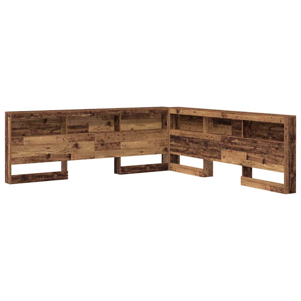 vidaXL Κεφαλάρι Αποθήκης με ράφι Παλαιό ξύλο 180 cm Επεξεργασμένο ξύλο