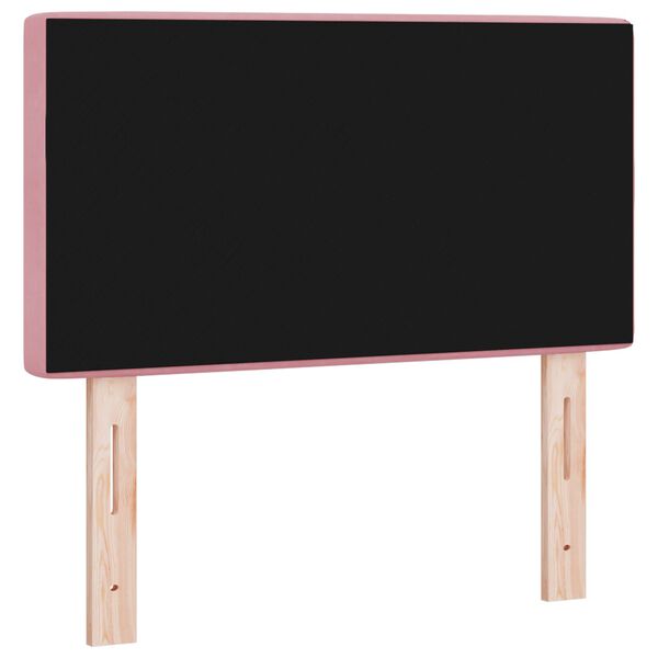 vidaXL Βελούδινο Κεφαλάρι Argyle με κεφαλάρι Ροζ 80 cm Βελούδο
