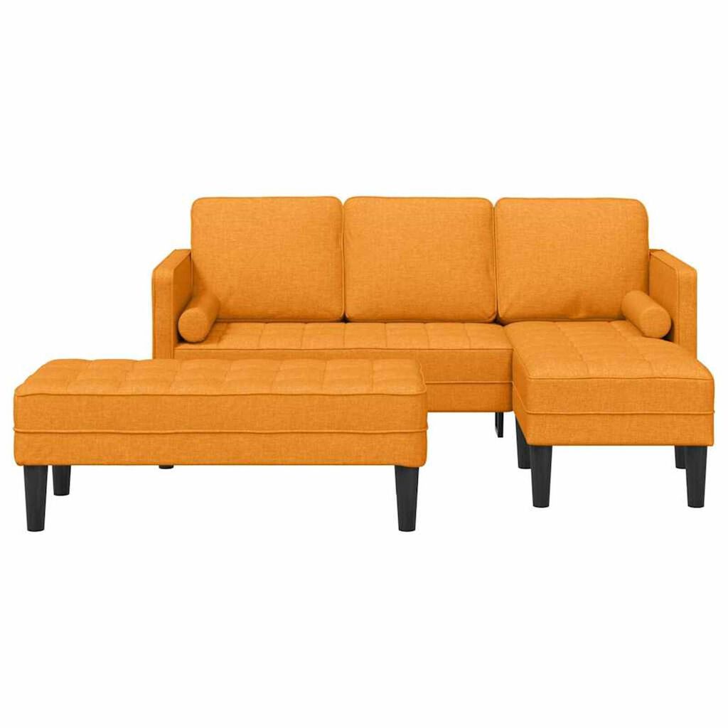 vidaXL Σετ Καναπέ 2 pcs Σκούρο κίτρινο 173 x 131 x 67 εκ ύφασμα