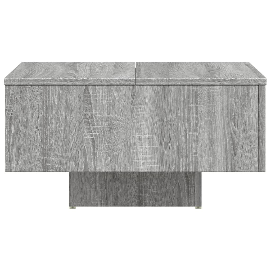 vidaXL Τραπεζάκι Σαλονιού Γκρι Sonoma 60x60x31,5 εκ. από Επεξεργ. Ξύλο