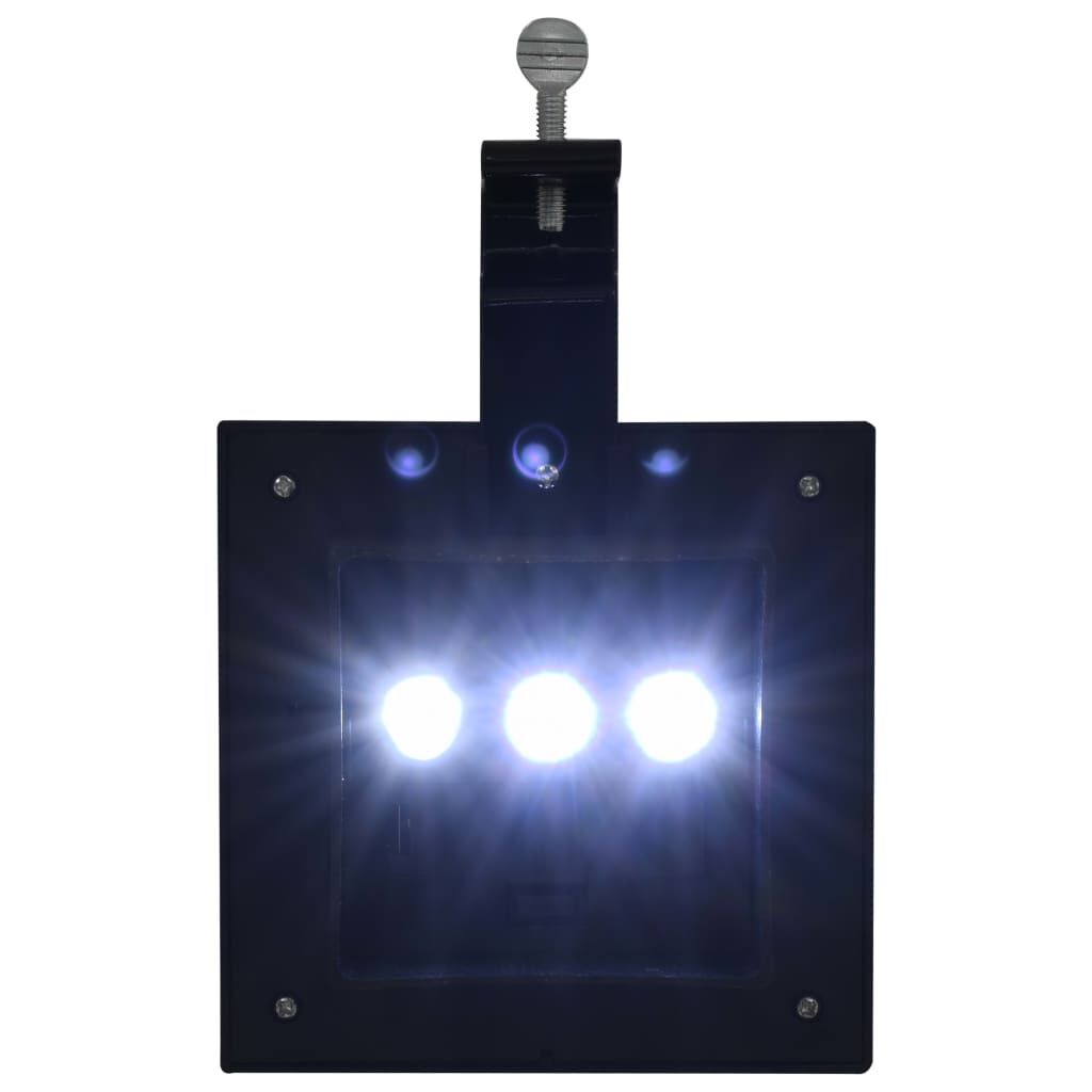 vidaXL Φωτιστικά Εξωτ. Χώρου Ηλιακά 12 τεμ. LED Τετράγωνα Μαύρα 12 εκ.
