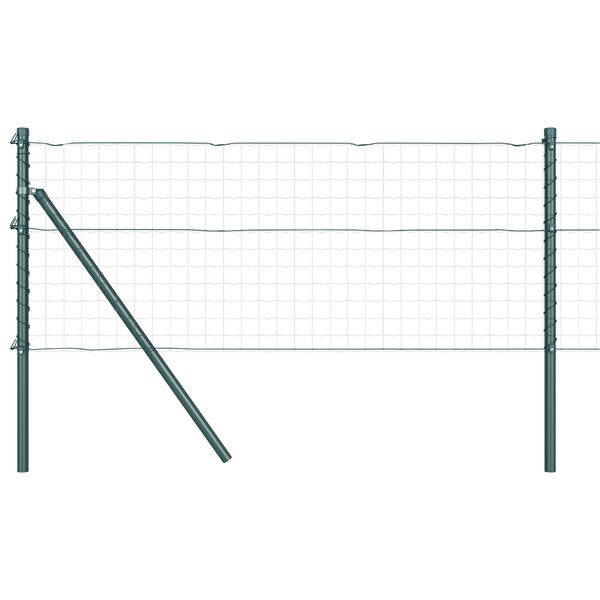 vidaXL Στηλοί φράχτη 26 τεμάχια Πράσινος Ø32 mm 80 cm Γαλβανισμένο Ατσάλι