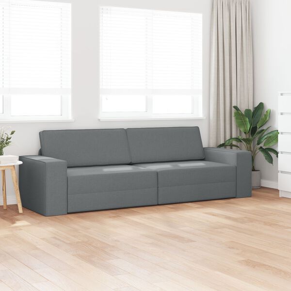 vidaXL Καναπέ-Κρεβάτι Σκούρο Γκρι 245 x 78 x 77 εκ. ύφασμα