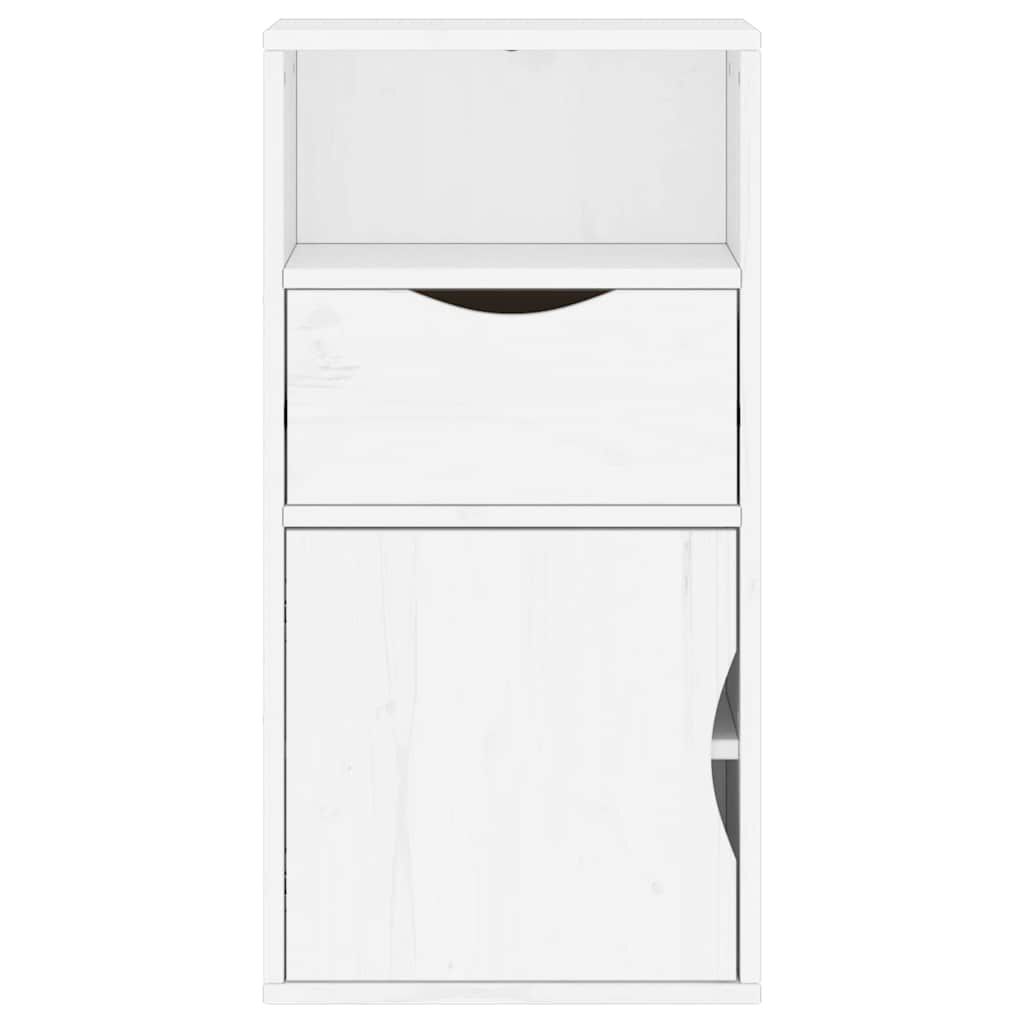 vidaXL Συρταριέρα με Συρτάρι ODDA Λευκό 40x24x79 εκ. Μασίφ Ξύλο Πεύκου