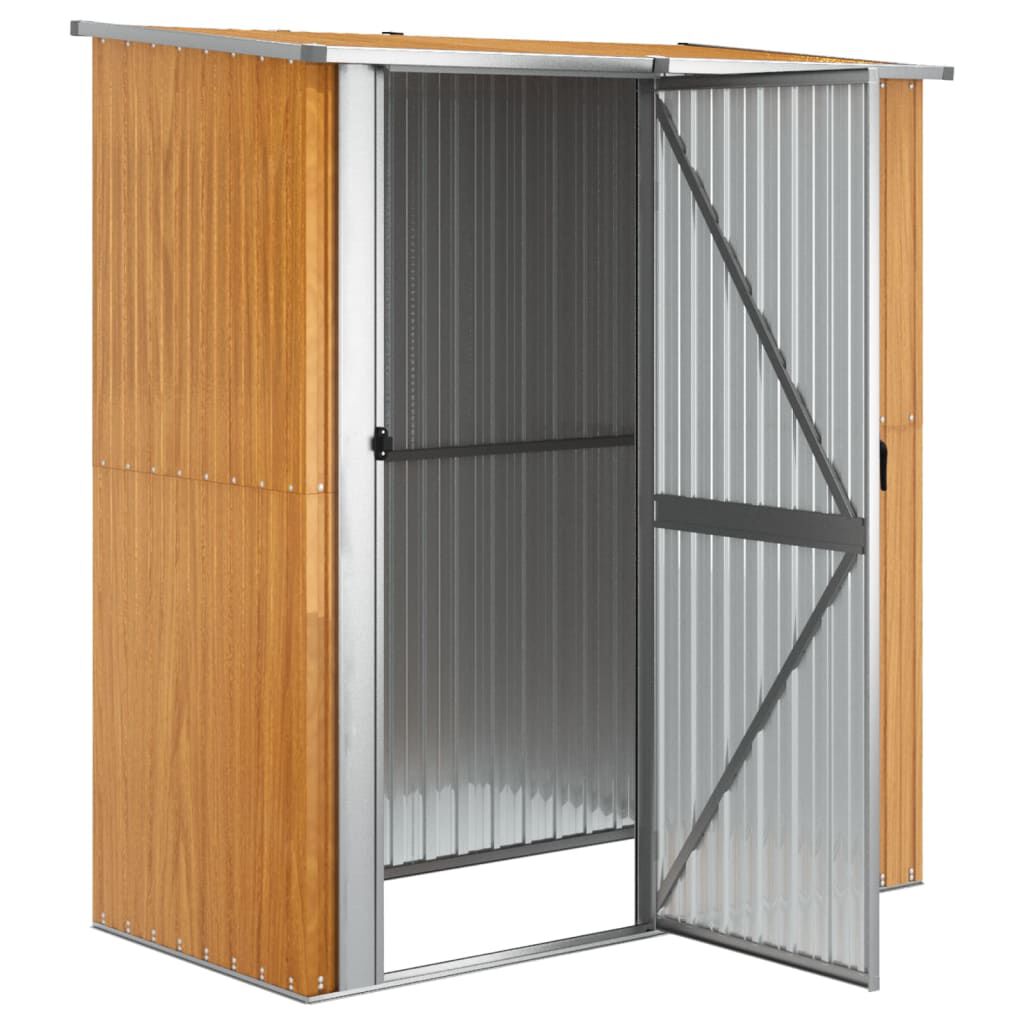 vidaXL Αποθήκη Κήπου Καφέ 180,5 x 97 x 209,5 εκ. Γαλβανισμένο Ατσάλι
