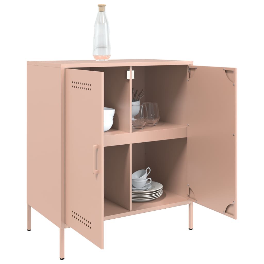 vidaXL Ντουλάπι Ροζ 68x39x79 εκ. από Ατσάλι