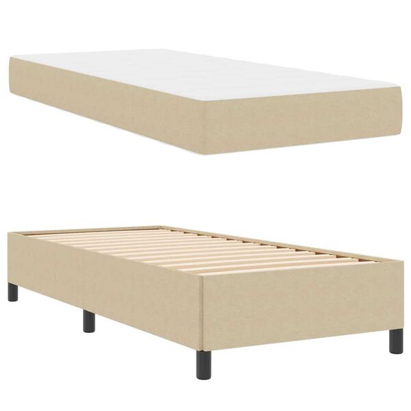 vidaXL Σκελετός Κρεβατιού Ανοιχτό γκρι 100 x 200 cm Βελούδο