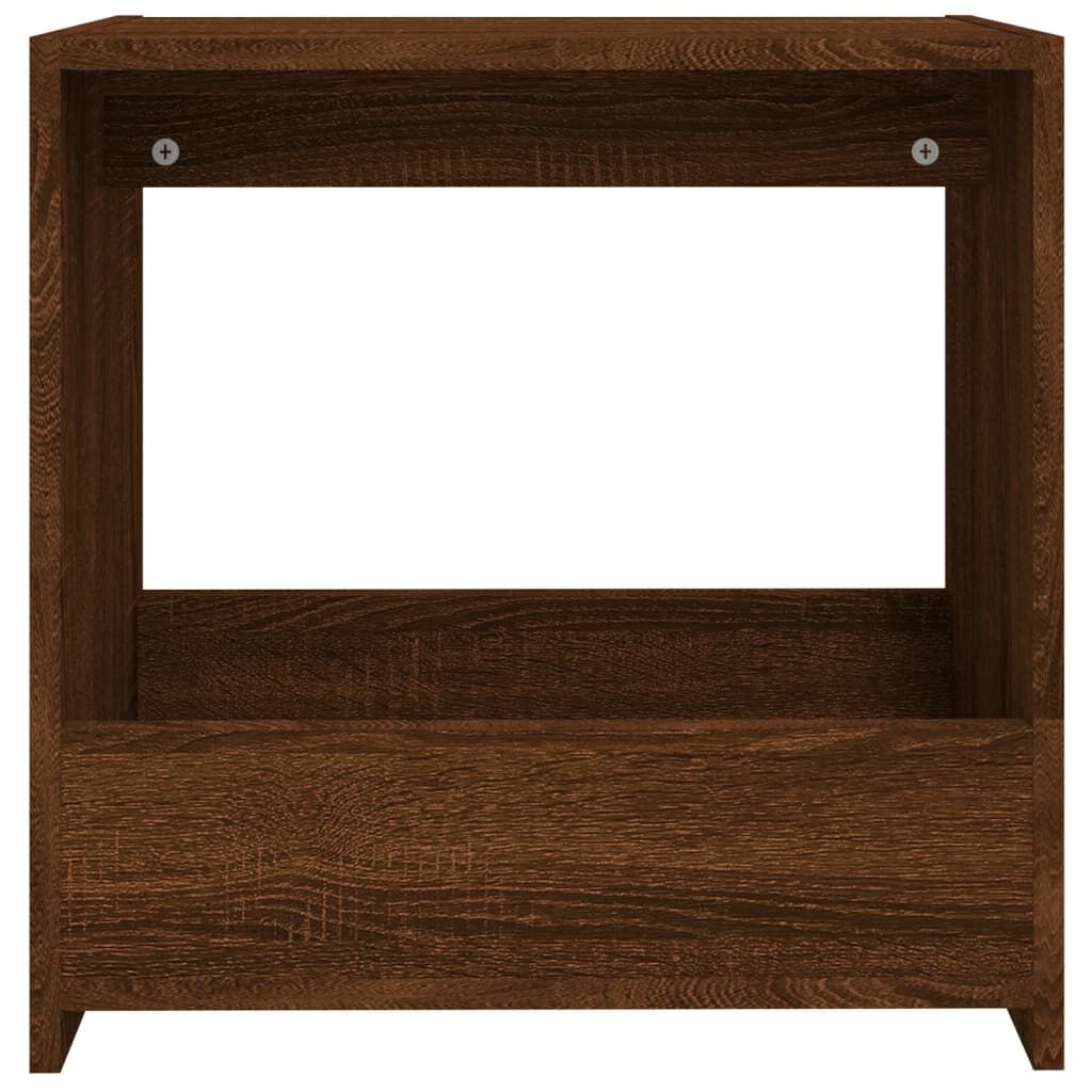 vidaXL Βοηθητικό Τραπέζι Καφέ Δρυς 50x26x50 εκ. Επεξεργασμένο Ξύλο