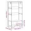 vidaXL Ντουλάπα Sonoma Δρυς 90x50x180 εκ. από Επεξεργασμένο Ξύλο