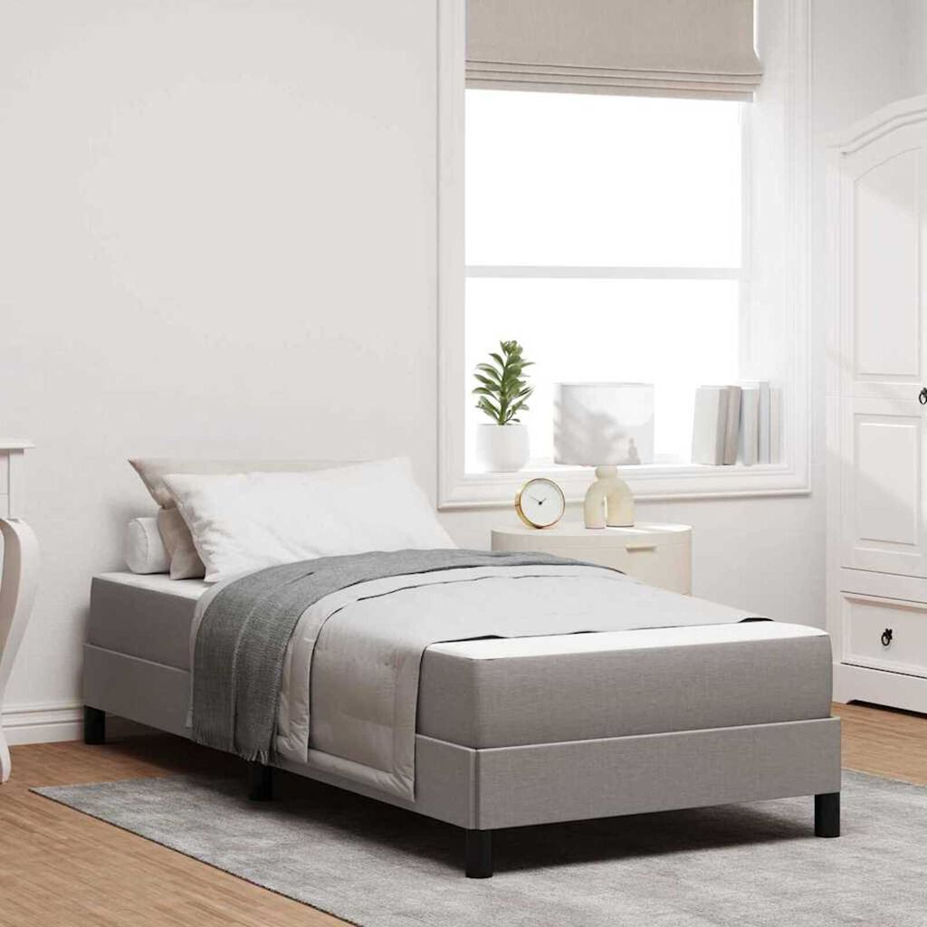 vidaXL Κρεβάτι με ελατήρια Άλλο Taupe 90 x 200 cm ύφασμα