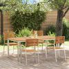 vidaXL ΣετΤραπεζαρίαςΚήπου 5 pcs Καφέ Στερεό Ακακία