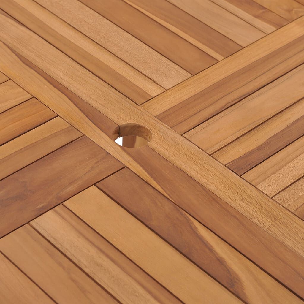 vidaXL Τραπεζαρία Κήπου 110 x 110 x 75 εκ. από Μασίφ Ξύλο Teak