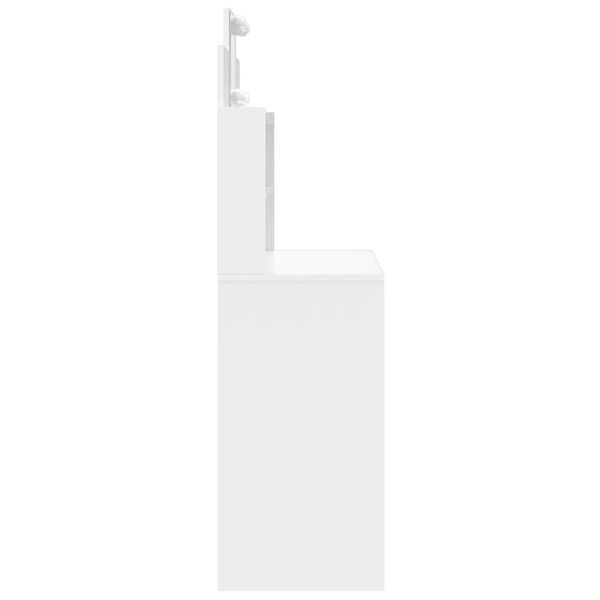 vidaXL Μπουντουάρ με LED Φώτα Λευκό 96x40x142 εκ.