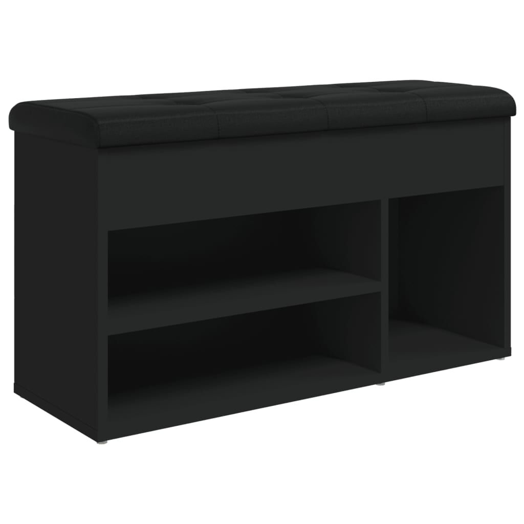 vidaXL Παπουτσοθήκη Μαύρη 82 x 32 x 45,5 εκ. από Επεξεργασμένο Ξύλο