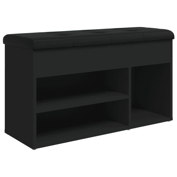 vidaXL Παπουτσοθήκη Μαύρη 82 x 32 x 45,5 εκ. από Επεξεργασμένο Ξύλο