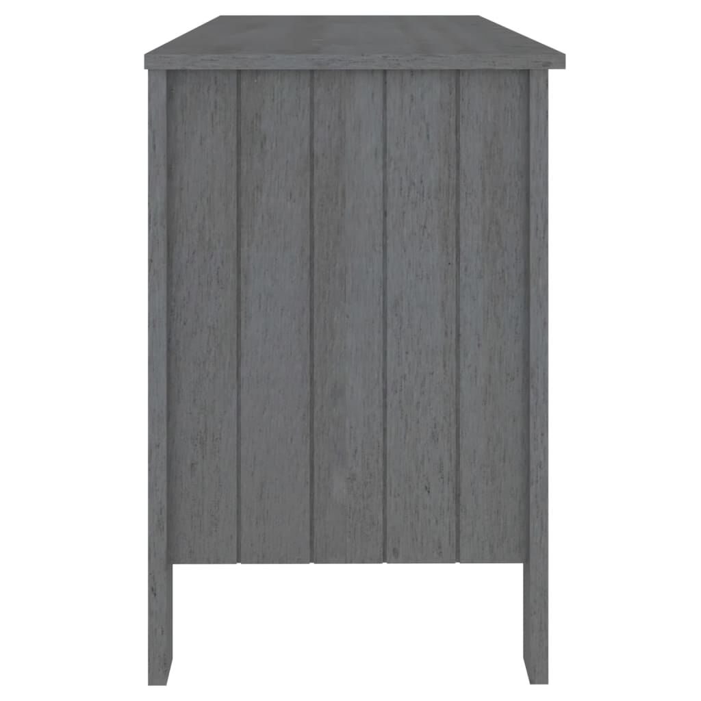 vidaXL Γραφείο HAMAR Σκ. Γκρι 113 x 50 x 75 εκ. Μασίφ Ξύλο Πεύκου