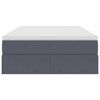 vidaXL Κρεβάτι με αποθηκευτικό χώρο και στρώμα με στρώμα Σκούρο Γκρι