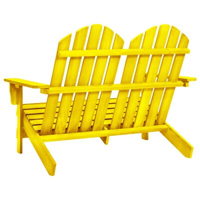 vidaXL Καρέκλα Κήπου Adirondack Διθέσια Κίτρινη από Μασίφ Ξύλο Ελάτης