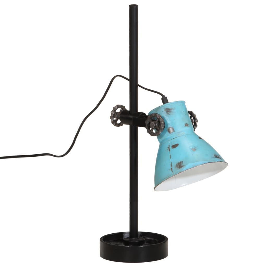 vidaXL Φωτιστικό Γραφείου 25 W Αντικέ Μπλε 15x15x55 εκ. Ε27