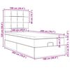 vidaXL Οθωμανικό κρεβάτι με στρώματα & LEDs Ροζ 100x200cm Velvet