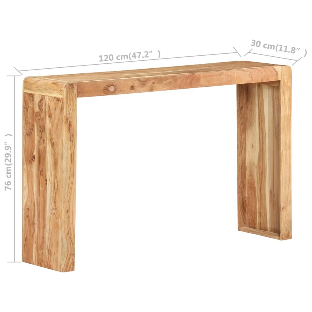 vidaXL Τραπέζι Κονσόλα 120 x 30 x 76 εκ. από Μασίφ Ξύλο Ακακίας
