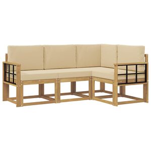 vidaXL &Sigma;&epsilon;&iota;&rho;ά &Kappa;&alpha;&nu;&alpha;&pi;έ &Epsilon;&xi;&omega;&tau;&epsilon;&rho;&iota;&kappa;&omicron;ύ &mu;&epsilon; &mu;&alpha;&xi;&iota;&lambda;ά&rho;&iota; 4 pcs &Lambda;&epsilon;&upsilon;&kappa;ό &kappa;&alpha;&iota; &Mu;&pi;&epsilon;&zeta;