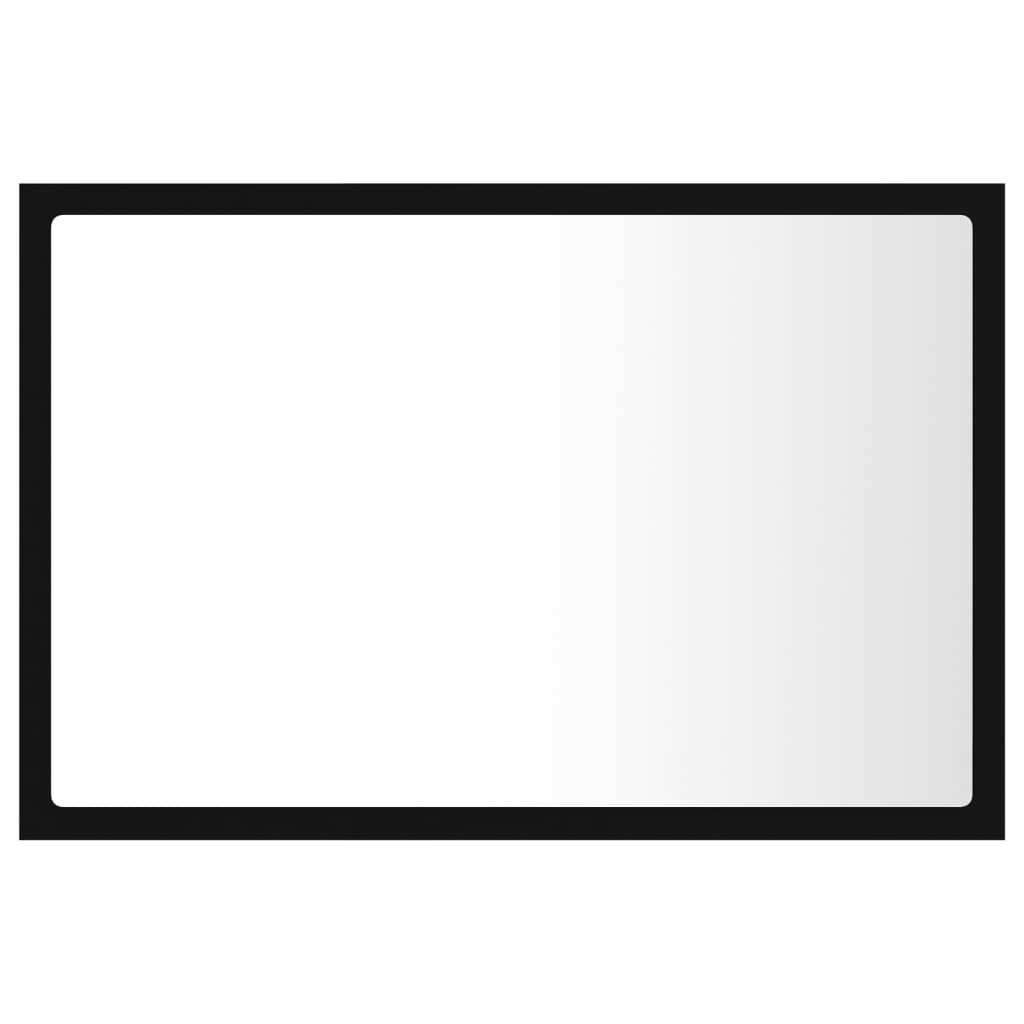 vidaXL Καθρέφτης Μπάνιου με LED Μαύρος 60x8,5x37 εκ. Ακρυλικός