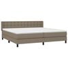 vidaXL &Kappa;&rho;&epsilon;&beta;ά&tau;&iota; Boxspring &mu;&epsilon; &Sigma;&tau;&rho;ώ&mu;&alpha; Taupe 200x200 &epsilon;&kappa;. &Upsilon;&phi;&alpha;&sigma;&mu;ά&tau;&iota;&nu;&omicron;