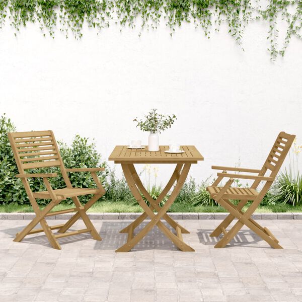 vidaXL Καρέκλες Κήπου Πτυσσόμενες 2 τεμ 54,5x61,5x86,5 εκ Μασίφ Ακακία
